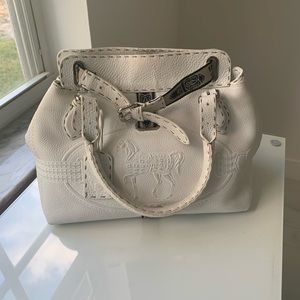 White leather Fendi bag